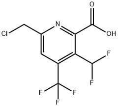 6-(Chloromethyl)-3-(difluoromethyl)-4-(trifluoromethyl)pyridine-2-carboxylic acid,1361865-33-9,结构式