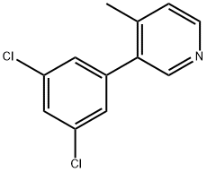 3-(3,5-Dichlorophenyl)-4-methylpyridine Structure