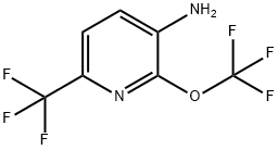 3-Amino-2-(trifluoromethoxy)-6-(trifluoromethyl)pyridine 化学構造式