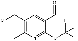 3-(Chloromethyl)-2-methyl-6-(trifluoromethoxy)pyridine-5-carboxaldehyde 结构式