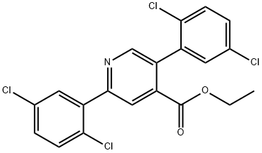 Ethyl 2,5-bis(2,5-dichlorophenyl)isonicotinate,1361897-19-9,结构式