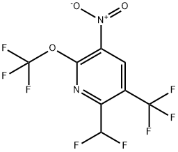 2-(Difluoromethyl)-5-nitro-6-(trifluoromethoxy)-3-(trifluoromethyl)pyridine,1361900-85-7,结构式