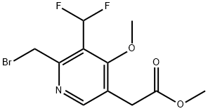 Methyl 2-(bromomethyl)-3-(difluoromethyl)-4-methoxypyridine-5-acetate Struktur