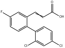 3-(2',4'-Dichloro-4-fluoro-biphenyl-2-yl)-acrylic acid,1361925-16-7,结构式