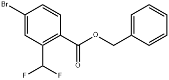 Phenylmethyl 4-bromo-2-(difluoromethyl)benzoate Structure