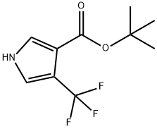 1H-Pyrrole-3-carboxylic acid, 4-(trifluoromethyl)-, 1,1-dimethylethyl ester Struktur