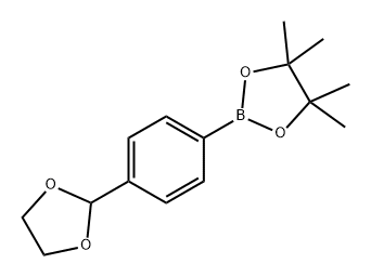 1,3,2-Dioxaborolane, 2-[4-(1,3-dioxolan-2-yl)phenyl]-4,4,5,5-tetramethyl- 化学構造式