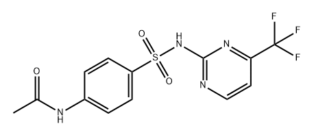Acetamide, N-[4-[[[4-(trifluoromethyl)-2-pyrimidinyl]amino]sulfonyl]phenyl]- Structure