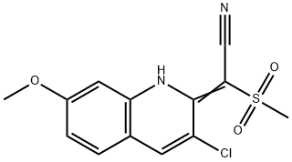 2-(3-Chloro-7-methoxyquinolin-2(1H)-ylidene)-2-(methylsulfonyl)acetonitrile Structure