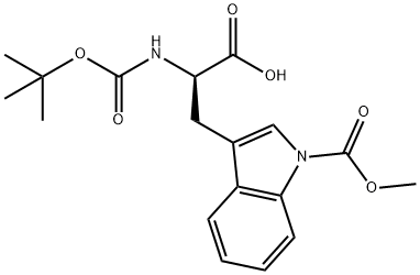 Na-(tert-butoxycarbonyl)-1-(methoxycarbonyl)-L-tryptophan 结构式