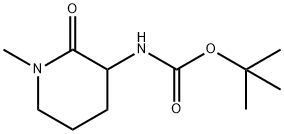 Carbamic acid, N-(1-methyl-2-oxo-3-piperidinyl)-, 1,1-dimethylethyl ester Struktur