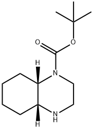 1(2H)-Quinoxalinecarboxylic acid, octahydro-, 1,1-dimethylethyl ester, (4aR,8aS)- Structure