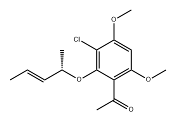 Ethanone, 1-[3-chloro-4,6-dimethoxy-2-[(1-methyl-2-butenyl)oxy]phenyl]-, [S-(E)]- (9CI)