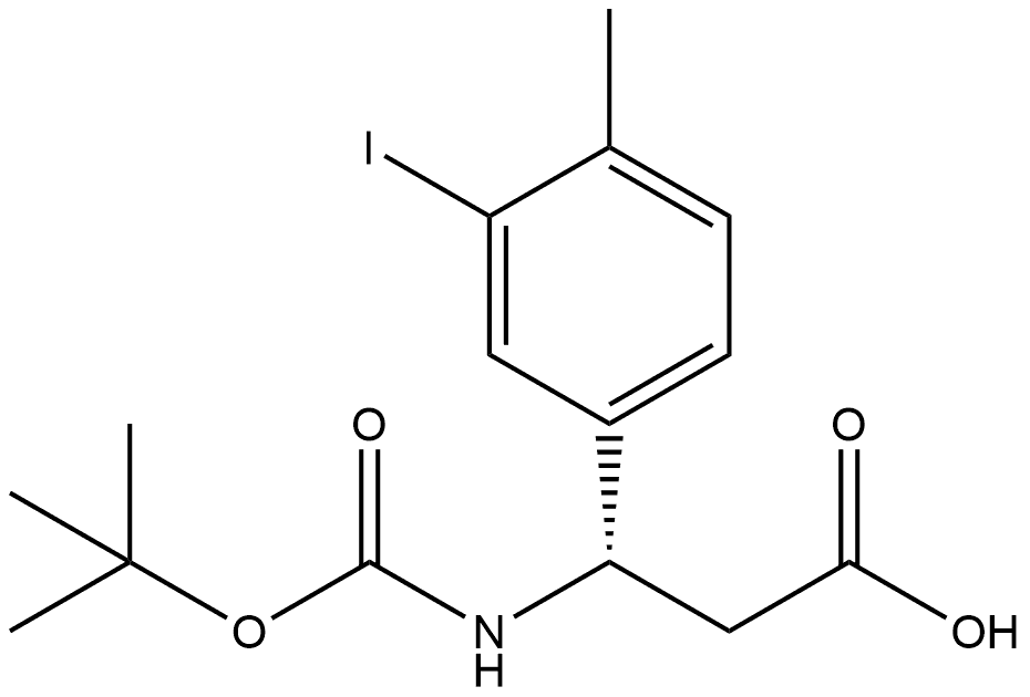 (3S)-3-{[(tert-butoxy)carbonyl]amino}-3-(3-iodo-4-methylphenyl)propanoic acid,1366267-46-0,结构式