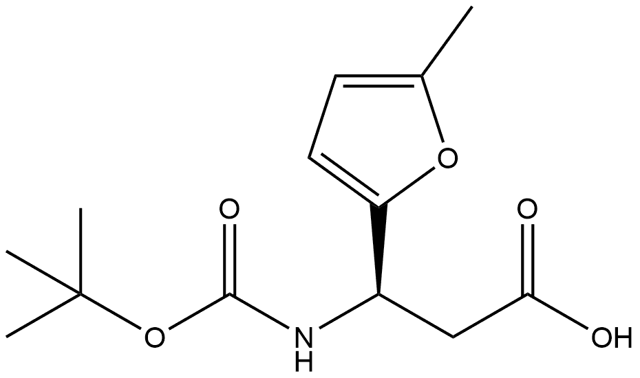 (R)-3-((tert-butoxycarbonyl)amino)-3-(5-ethylfuran-2-yl)propanoic acid Structure