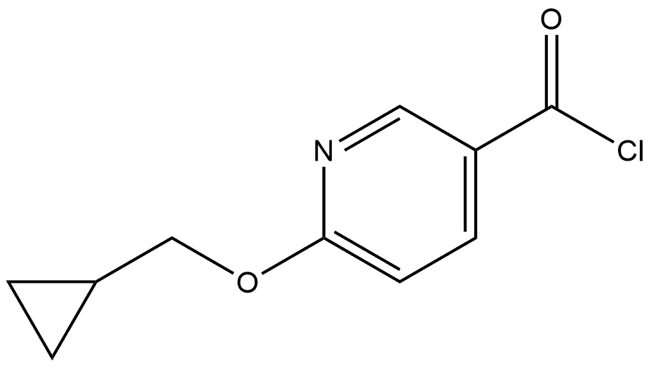 6-(Cyclopropylmethoxy)-3-pyridinecarbonyl chloride Struktur