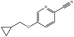 5-(cyclopropylmethoxy)picolinonitrile 化学構造式