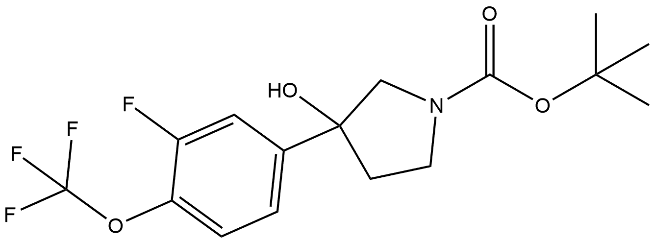 1,1-Dimethylethyl 3-[3-fluoro-4-(trifluoromethoxy)phenyl]-3-hydroxy-1-pyrroli... Structure