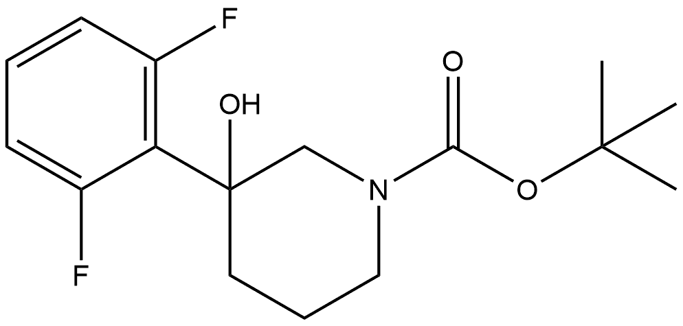 1,1-Dimethylethyl 3-(2,6-difluorophenyl)-3-hydroxy-1-piperidinecarboxylate Structure