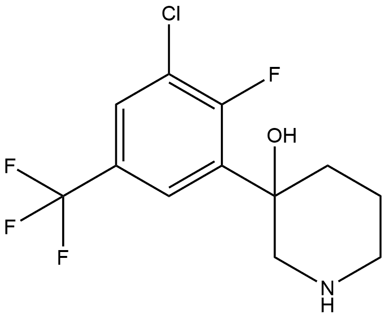 3-[3-Chloro-2-fluoro-5-(trifluoromethyl)phenyl]-3-piperidinol Structure