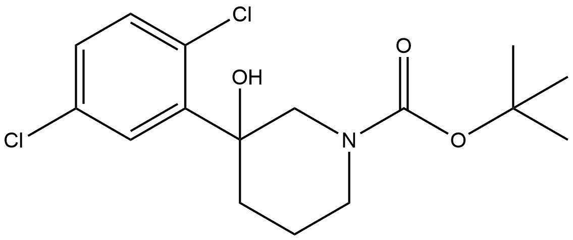 1,1-Dimethylethyl 3-(2,5-dichlorophenyl)-3-hydroxy-1-piperidinecarboxylate Struktur