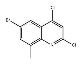 6-溴-2,4-二氯-8-甲基喹啉,1367745-45-6,结构式
