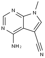 7H-Pyrrolo[2,3-d]pyrimidine-5-carbonitrile, 4-amino-7-methyl- 化学構造式