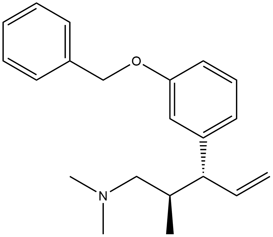 Benzenepropanamine, γ-ethenyl-N,N,β-trimethyl-3-(phenylmethoxy)-, (βR,γR)-,1367878-83-8,结构式