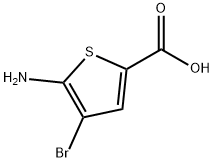 5-氨基-4-溴噻吩-2-羧酸 结构式