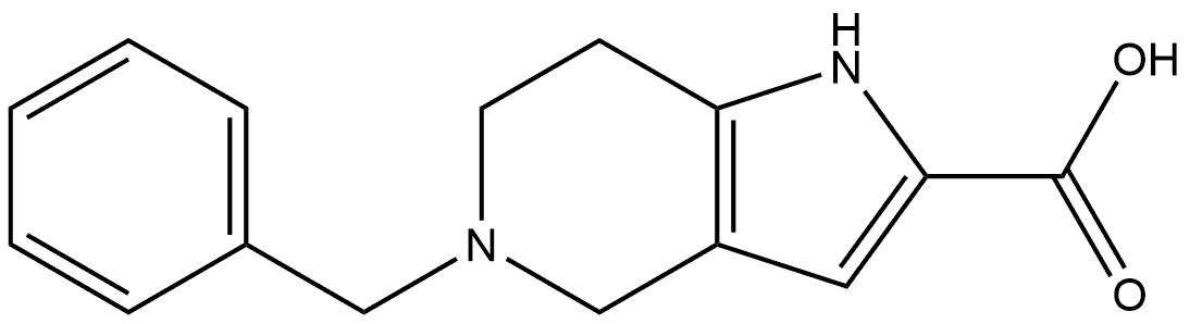 5-benzyl-4,5,6,7-tetrahydro-1H-pyrrolo[3,2-c]pyridine-2-carboxylic acid Structure