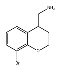2H-1-Benzopyran-4-methanamine, 8-bromo-3,4-dihydro- 化学構造式