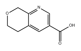 6H-Pyrano[3,4-b]pyridine-3-carboxylic acid, 5,8-dihydro- 化学構造式
