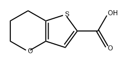 6,7-二氢-5H-噻吩并[3,2-B]吡喃-2-羧酸 结构式