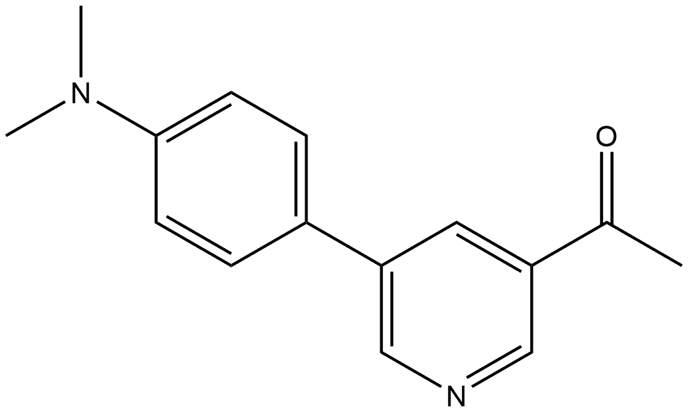 1-[5-[4-(Dimethylamino)phenyl]-3-pyridinyl]ethanone Structure