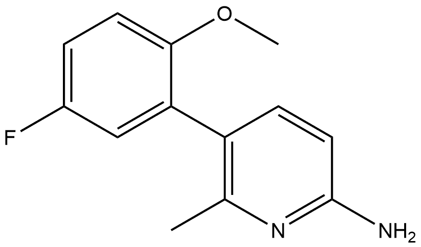 5-(5-Fluoro-2-methoxyphenyl)-6-methyl-2-pyridinamine Structure