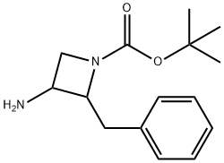 tert-Butyl 3-amino-2-benzylazetidine-1-carboxylate Structure