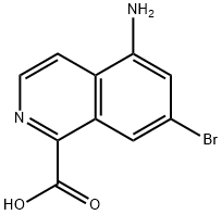 5-Amino-7-bromoisoquinoline-1-carboxylic acid 结构式