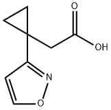 2-[1-(1,2-oxazol-3-yl)cyclopropyl]acetic acid 结构式