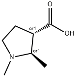 3-Pyrrolidinecarboxylic acid, 1,2-dimethyl-, (2R,3S)-rel- Structure