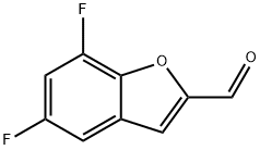 2-Benzofurancarboxaldehyde, 5,7-difluoro- 结构式