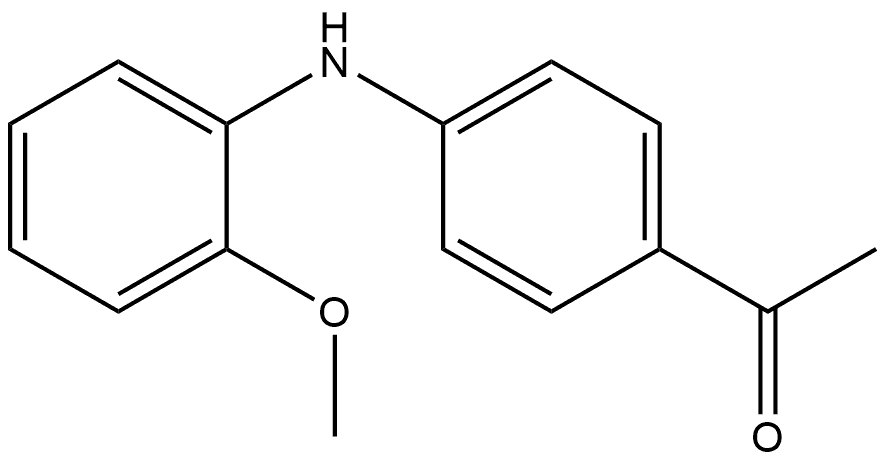 Ethanone, 1-[4-[(2-methoxyphenyl)amino]phenyl]- Struktur