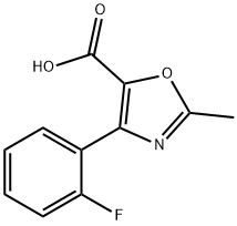 5-Oxazolecarboxylic acid, 4-(2-fluorophenyl)-2-methyl- Struktur