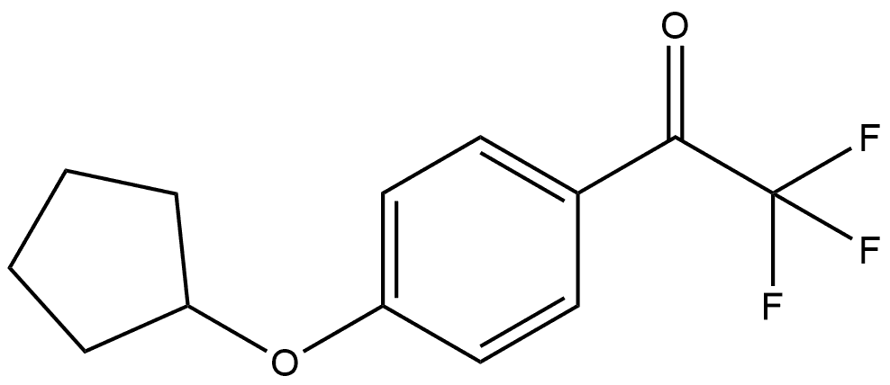 1-(4-(cyclopentyloxy)phenyl)-2,2,2-trifluoroethanone 结构式