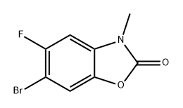 2(3H)-Benzoxazolone, 6-bromo-5-fluoro-3-methyl- Struktur