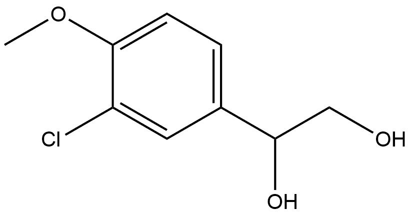 1-(3-Chloro-4-methoxyphenyl)-1,2-ethanediol Structure