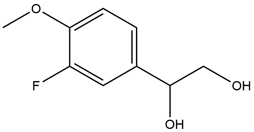 1-(3-Fluoro-4-methoxyphenyl)-1,2-ethanediol Struktur