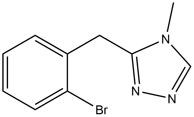 3-[(2-Bromophenyl)methyl]-4-methyl-4H-1,2,4-triazole 化学構造式