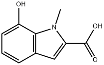 7-hydroxy-1-methyl-1H-indole-2-carboxylic acid 结构式