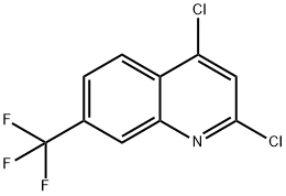 2,4-Dichloro-7-(trifluoromethyl)quinoline 化学構造式