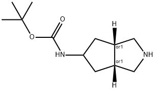 Carbamic acid, N-[(3aR,6aS)-octahydrocyclopenta[c]pyrrol-5-yl]-, 1,1-dimethylethyl ester, rel- Structure